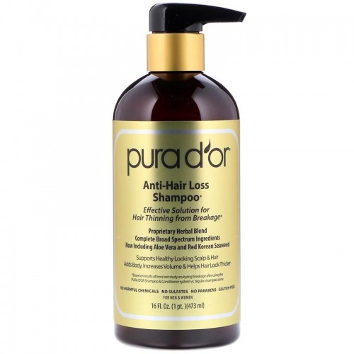 Pura D Or Anti Hair Loss Shampoo For Men And Women 16 Fl Oz 473