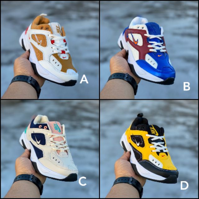 nike m2k tekno black yellow