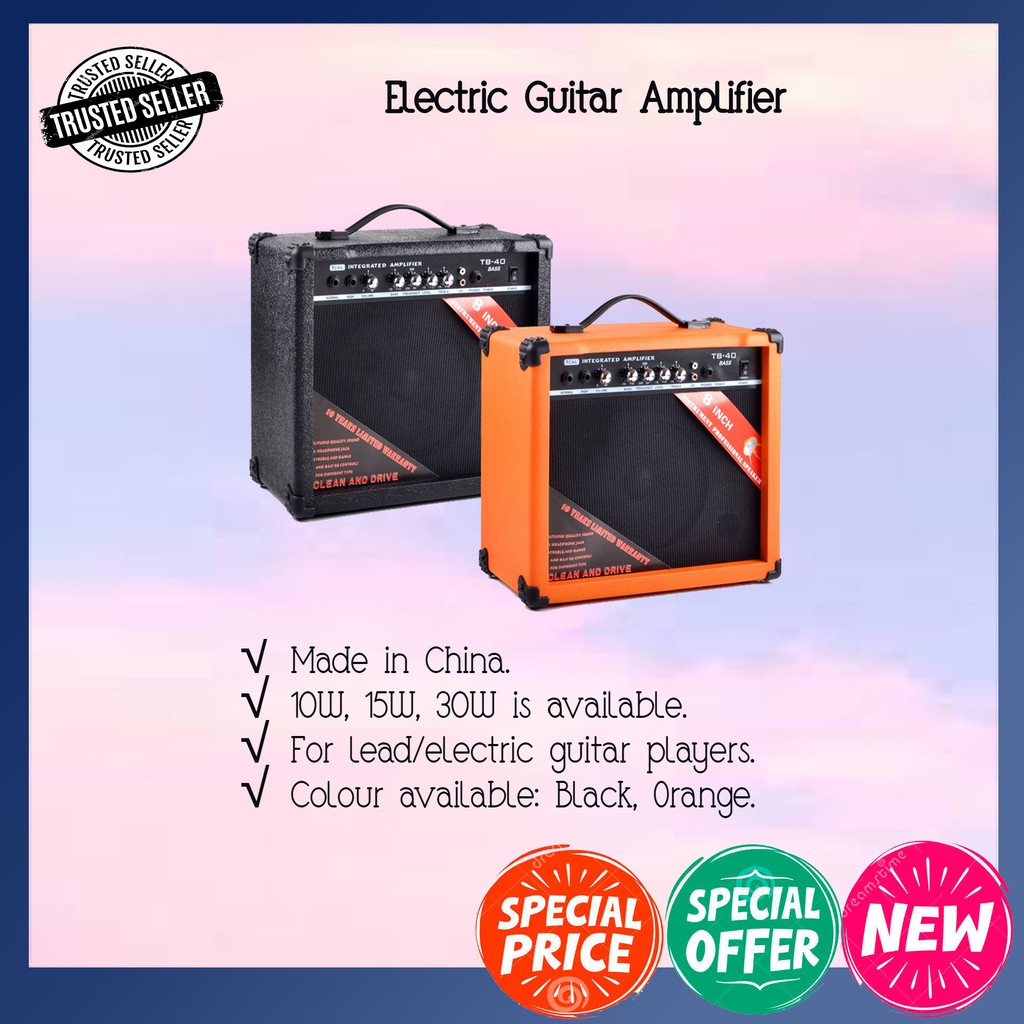 Rextone Electric Guitar Amplifier 10Watt/ 15Watt/ 30Watt Guitar Speaker Amp Shopee Malaysia