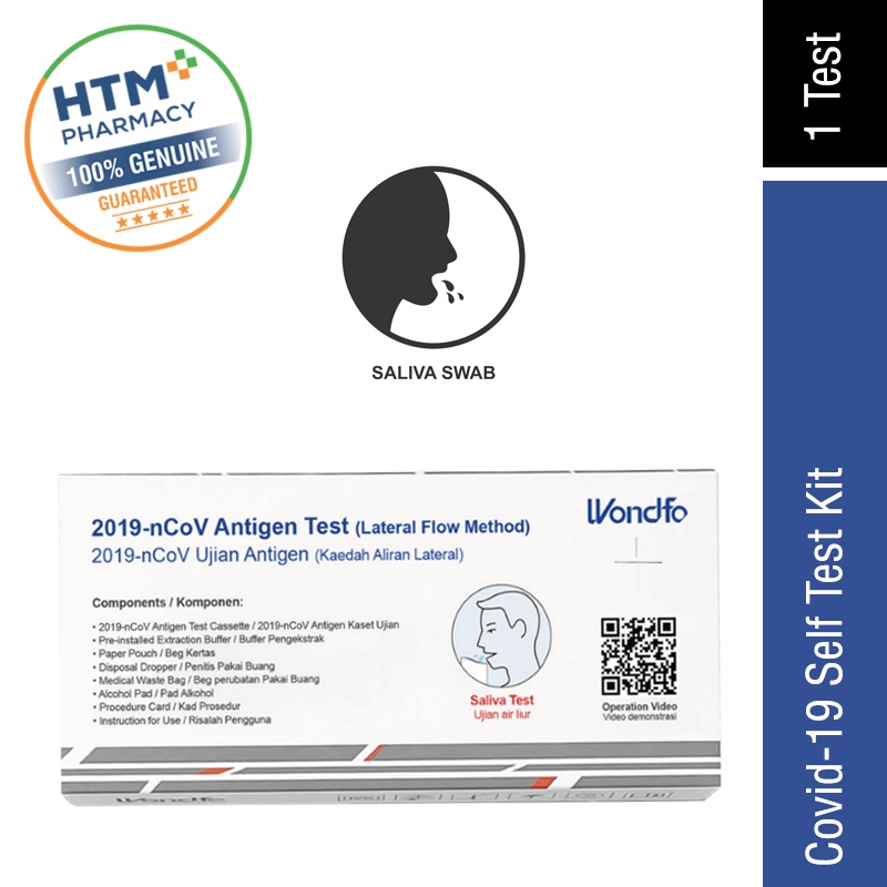 Wondfo Covid19 Saliva Antigen Rapid Test Kit [MDA approved] Shopee