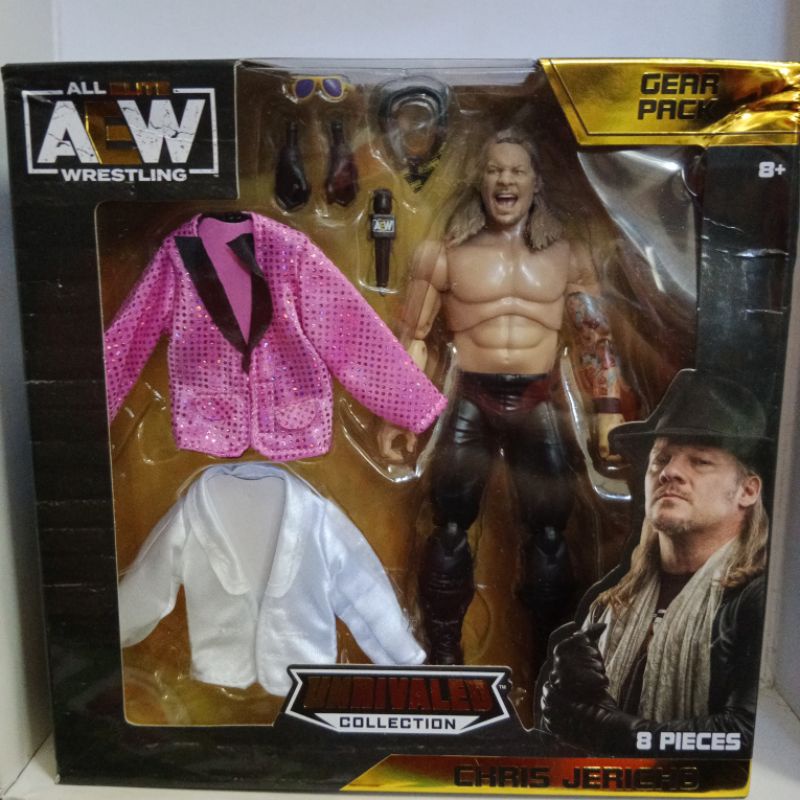 Jazwares Aew Unrivaled Chris Jericho Gear Pack Wrestling Figure