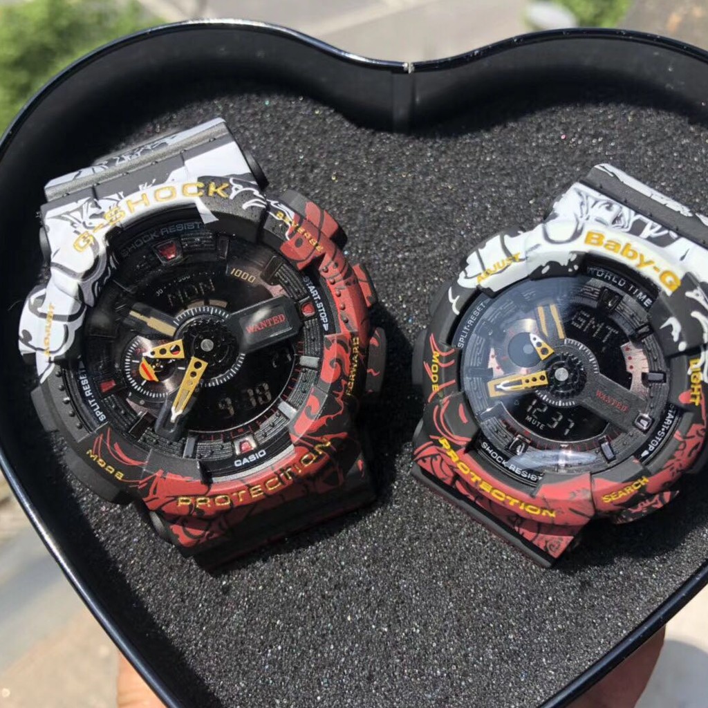 Ga G Shock X One Piece Luffy Co Branded Watch Couple Set V1 Shopee Malaysia