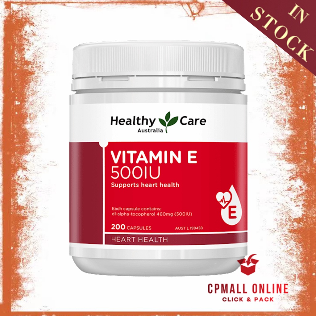 [Exp[iry Date: 12/2027] Healthy Care Vitamin E 500IU 维生素E 200 Capsules ( Made in Australia )