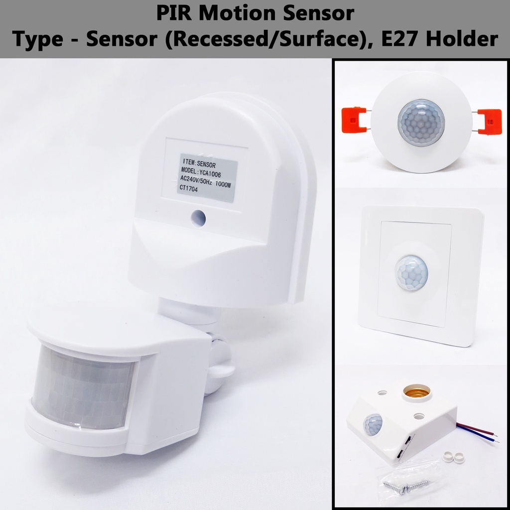 3h Yca 1006 Pir Motion Sensor Surface Typerecessed Type3 X 3 Switche37 Batten Holder Type 2297