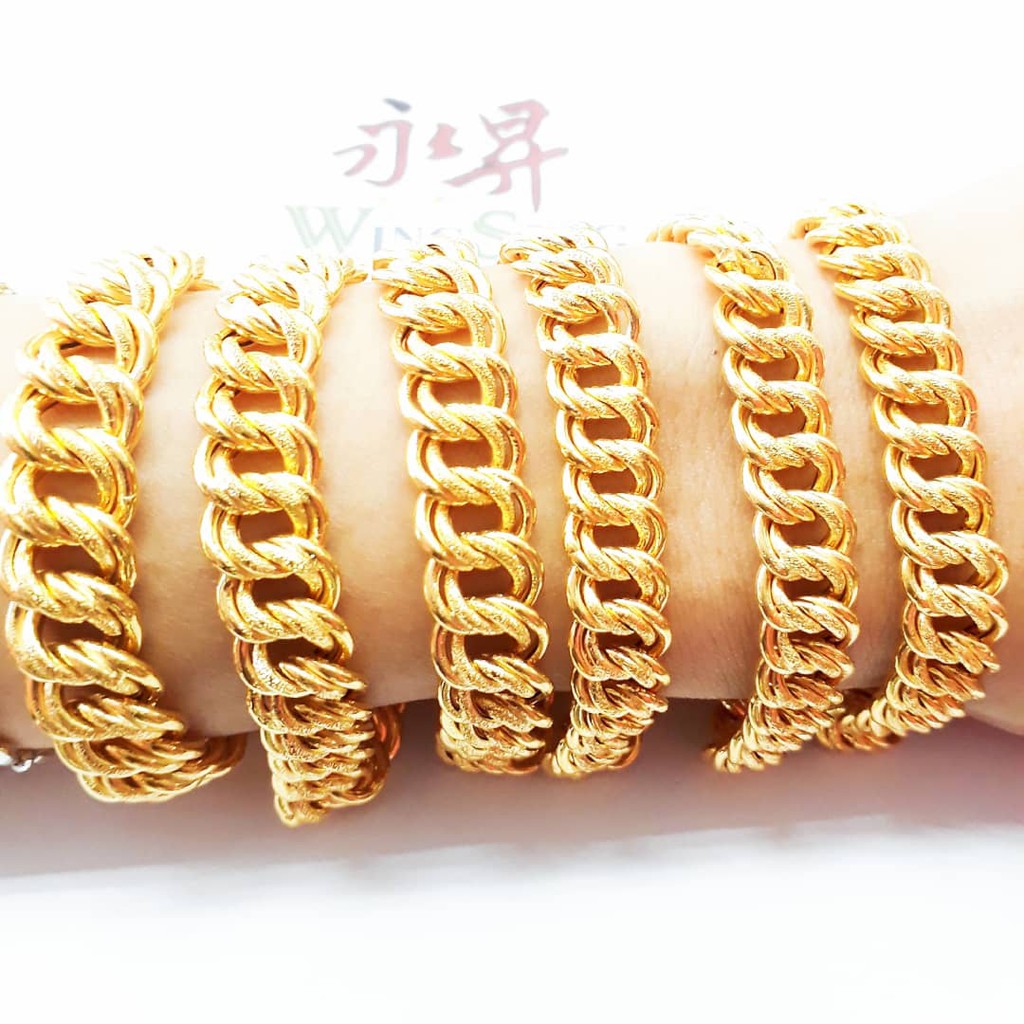 Wing Sing 916  Gold  Coco  Bracelet Rantai Tangan Coco  Emas 