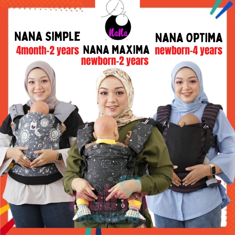 NANA MAXIMA | NANA STANDARD | NANA OPTIMA ERGONOMIK BABY CARRIER FREE GIFT