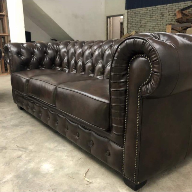 Classic Genuine Leather Chesterfield, Chesterfield Sofa Leather