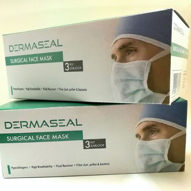 3 ply Surgical Face Mask (Hospital Grade Ear Loop) 50's KKM MDA Reg.No GA1078352038976
