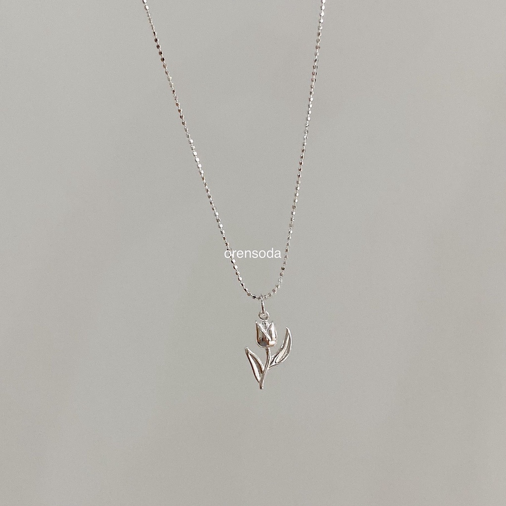 S925 Silver Tulip Necklace