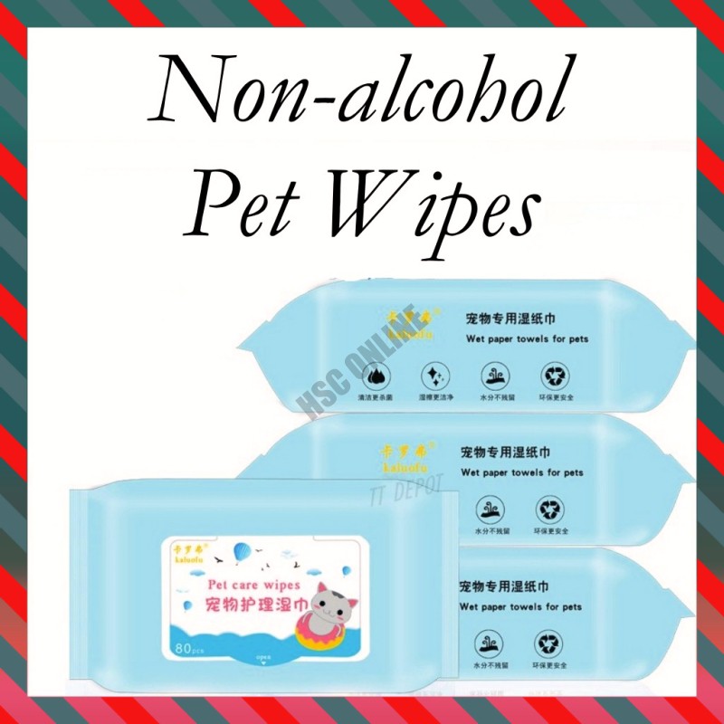 Buy 80pcs Pet Wet Wipes Dog Cat And Rabbit Wipes Wet Tissues 宠物狗狗抗菌 消毒湿纸巾 Seetracker Malaysia