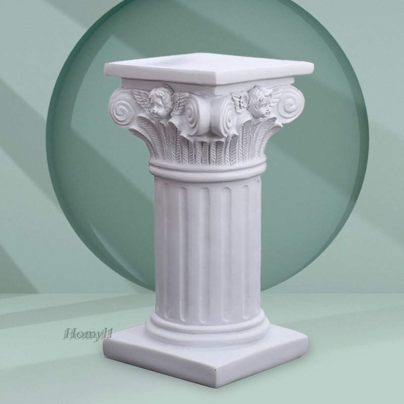 [HOMYL1] Creative Roman Pillar Statue Resin Pedestal Candlestick Candelabra Stand Sculpture Indoor Dinning Room Garden Decor