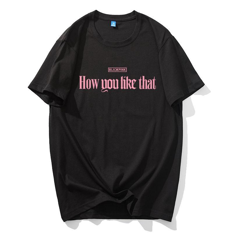 Blackpink How You Like That T Shirts For Jisoo Jennie Lisa Rose Short Sleeved Top Shopee Malaysia - black off shoulder rose top roblox roblox shirt black