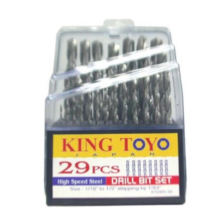 [100 ORIGINAL] KING TOYO HIGH SPEED STEEL DRILL BIT SET 29PCS (MADE IN TAIWAN) Shopee Malaysia