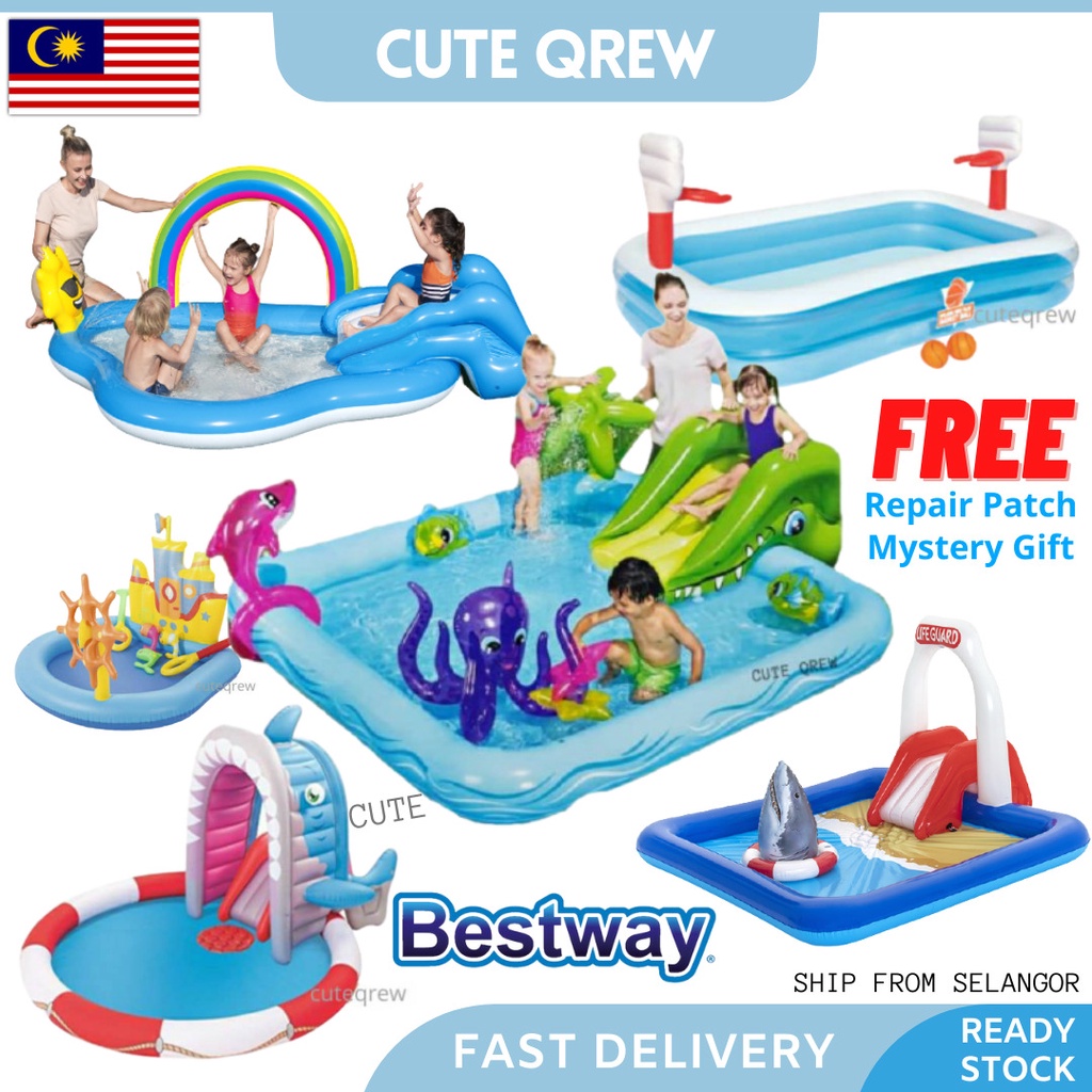 (Fast Delivery) BESTWAY Waterplay Pool Inflatable Pool Kolam Renang