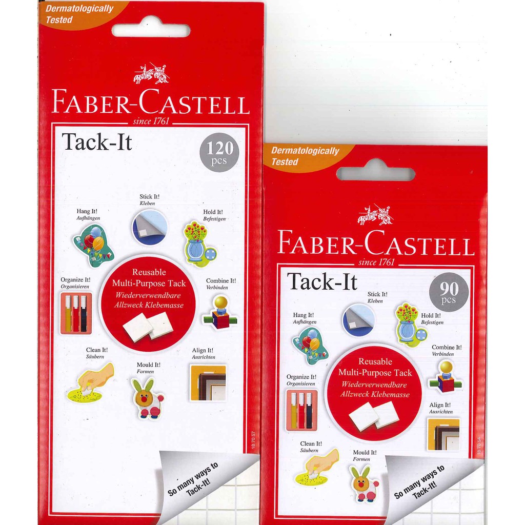 FABER CASTELL TACK IT 120 PCS/ 90 PCS REUSABLE MULTIPURPOSE TACK