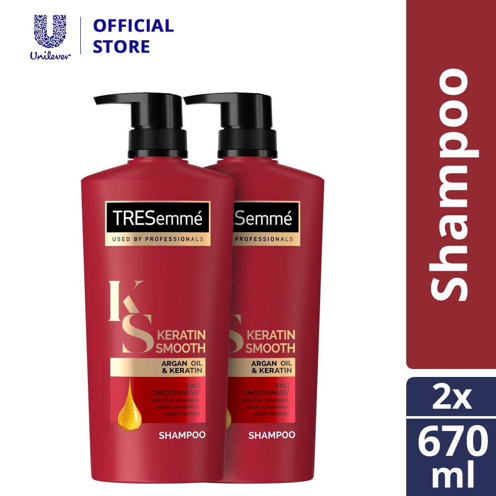 Tresemme Keratin Smooth Shampoo 2 x 670ml Shopee Malaysia