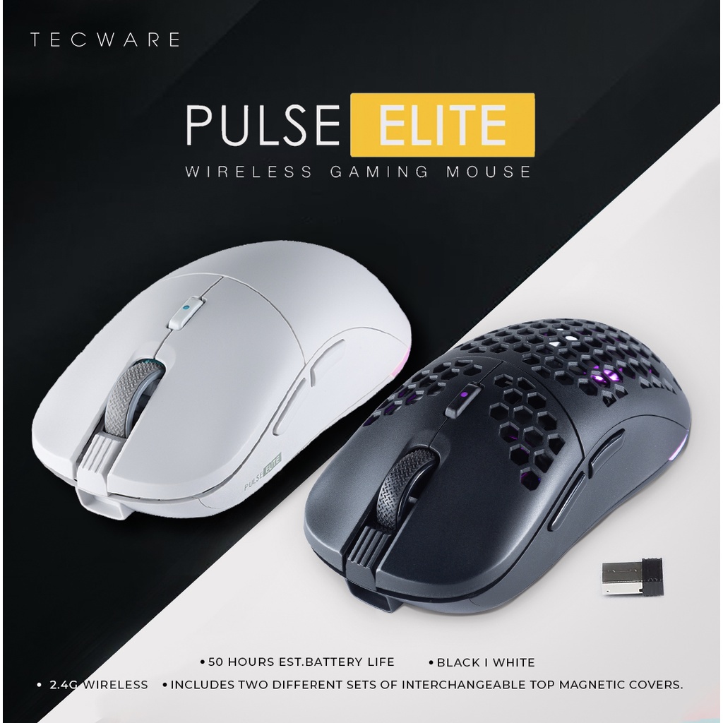 TECWARE PULSE ELITE WIRELESS GAMING MOUSE (BLACK/WHITE) Shopee Malaysia