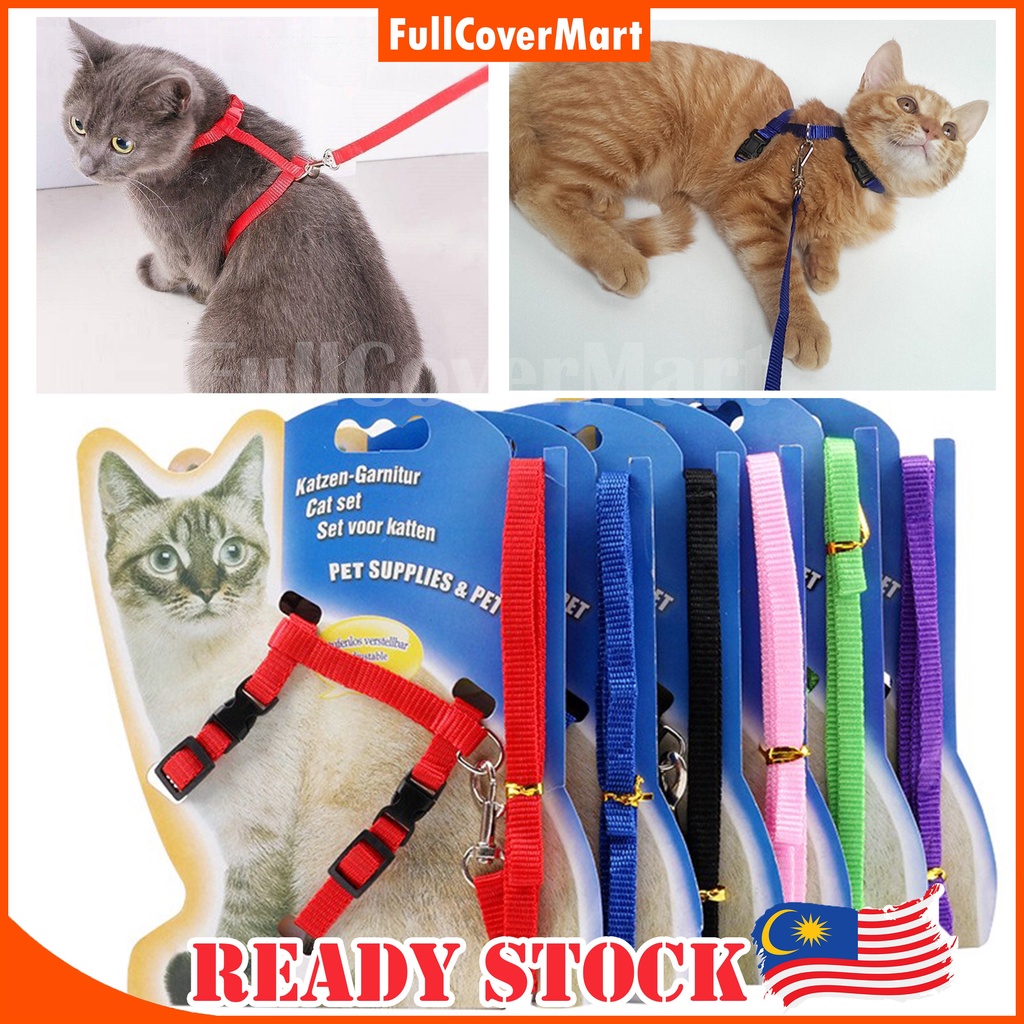 (CAT22) Cat Leash Tali Kucing Cat RopeCat Traction With Metal Buckle