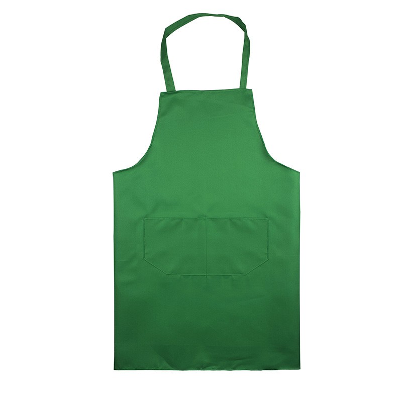 Ready Stock Cooking Apron Men Woman Solid Color Cotton Polyester Sleeveless Kitchen Apron Chef Apron