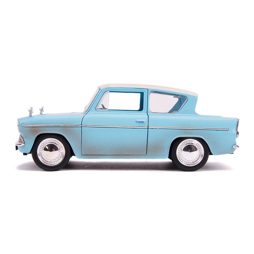 blue ford anglia toy car