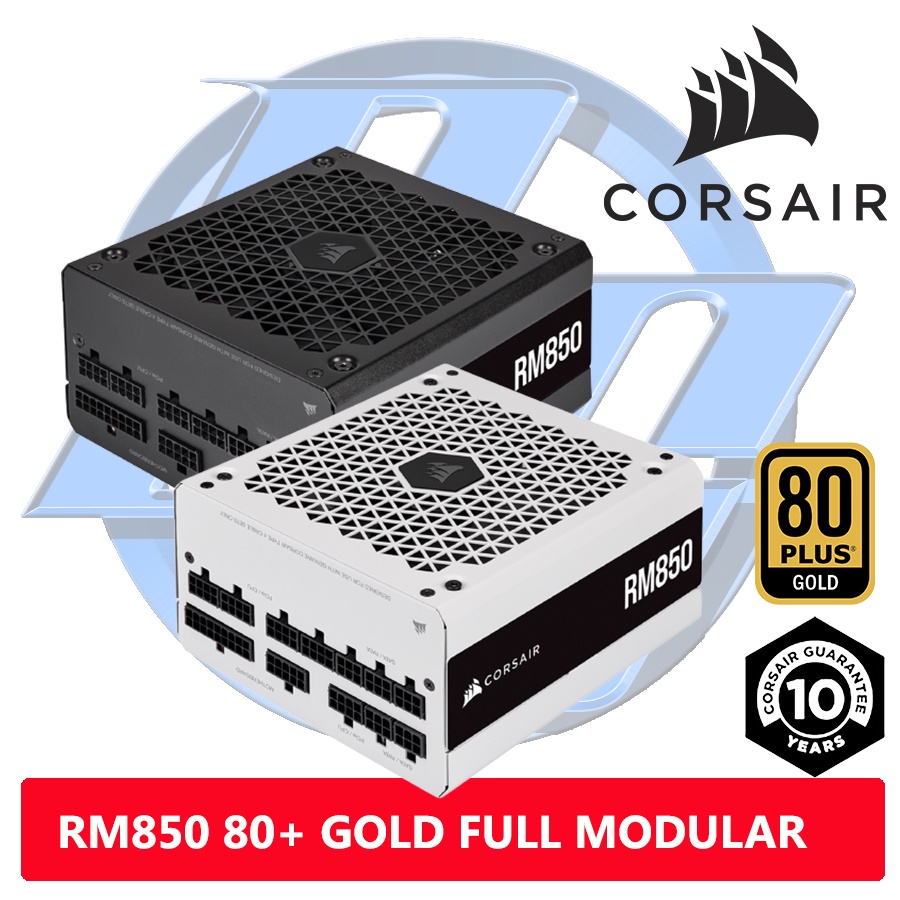 CORSAIR 850W RM850 80+ GOLD FULL MODULAR POWER SUPPLY (WHITE/BLACK CP