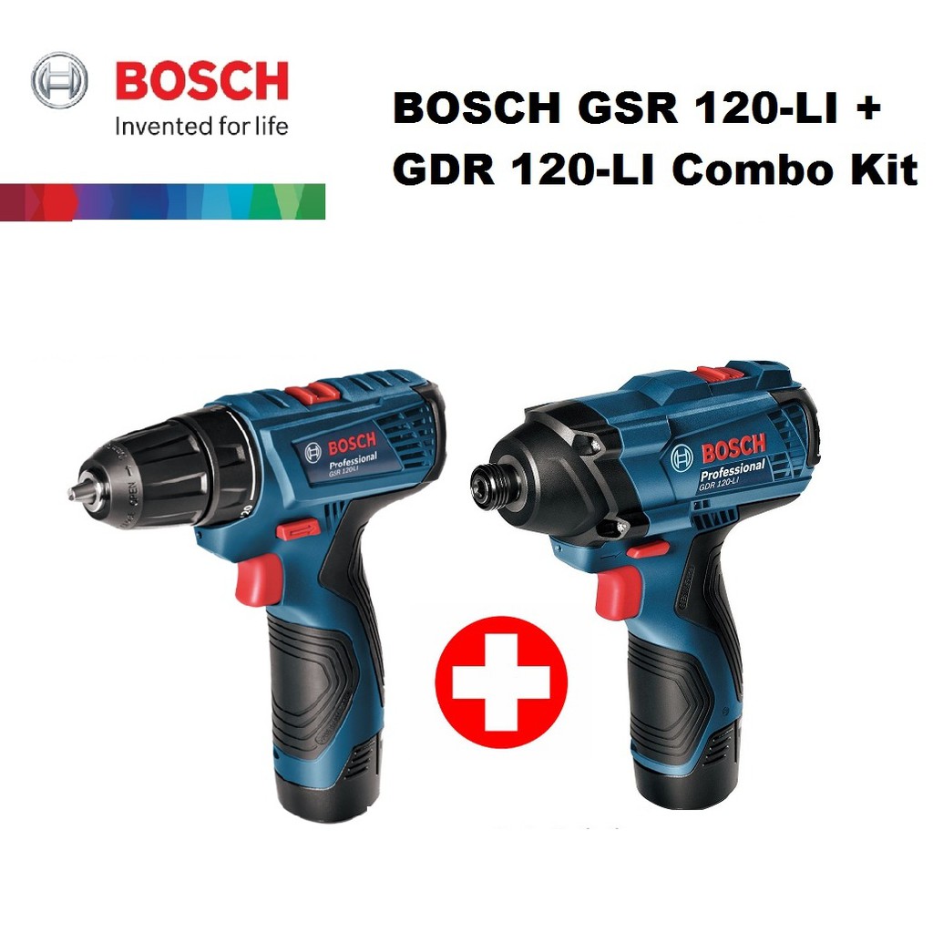 Bosch Gsr 120 Li Gdr 120 Li Combo Kit Shopee Malaysia