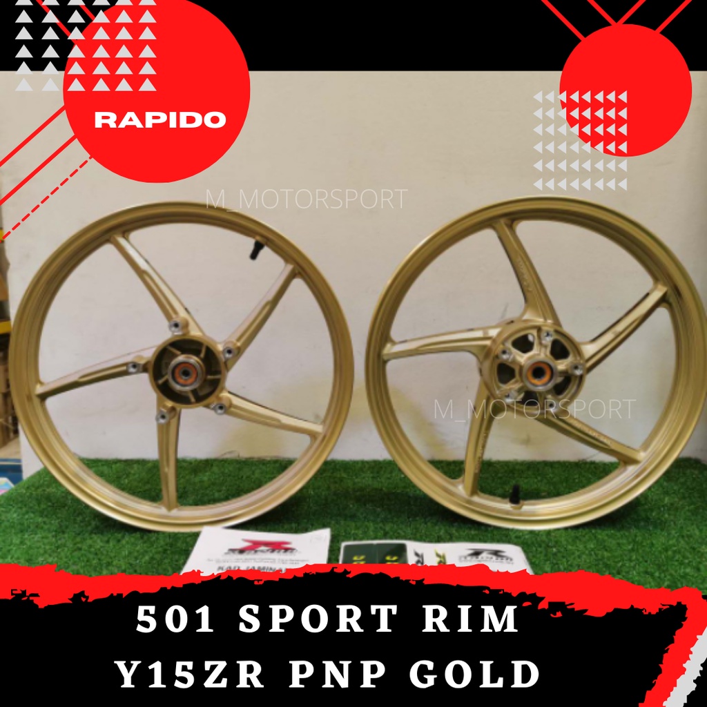 RAPIDO 501 SPORT RIM Y15ZR PNP Y15 (DEPAN 5 LUBANG) | Shopee Malaysia
