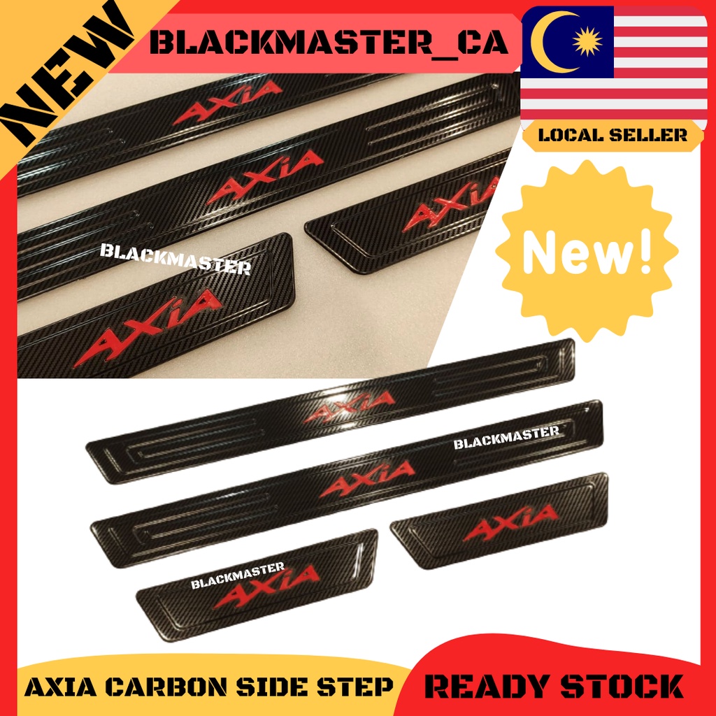 Perodua Axia 2014 2021 Side Sill Plate Door Step side step Window Step Carbon look Stainless