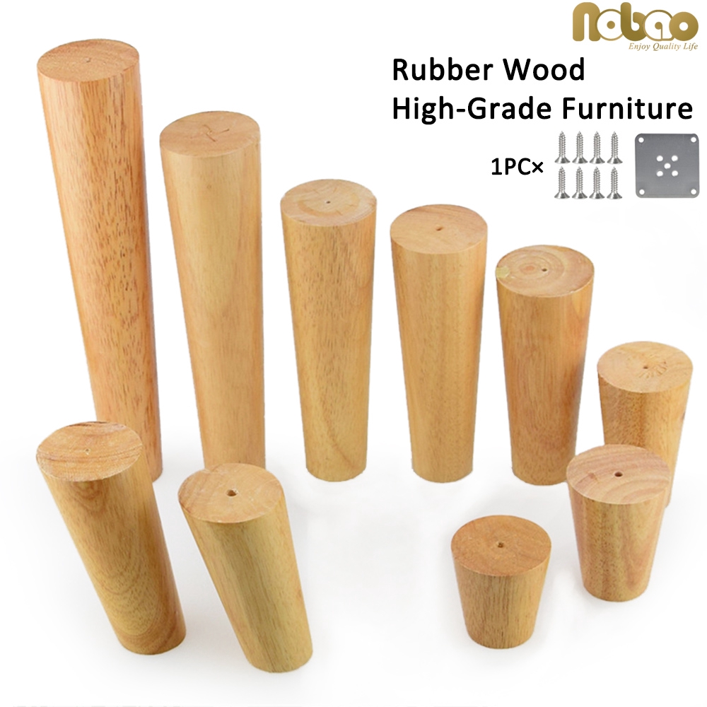 Onuobao Oak Furniture Leg 6-70cm Available Soild Wood Cone Sofa Legs ...