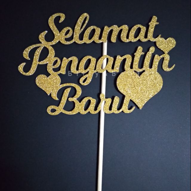 Cake Topper Selamat Pengantin Baru Malaysia