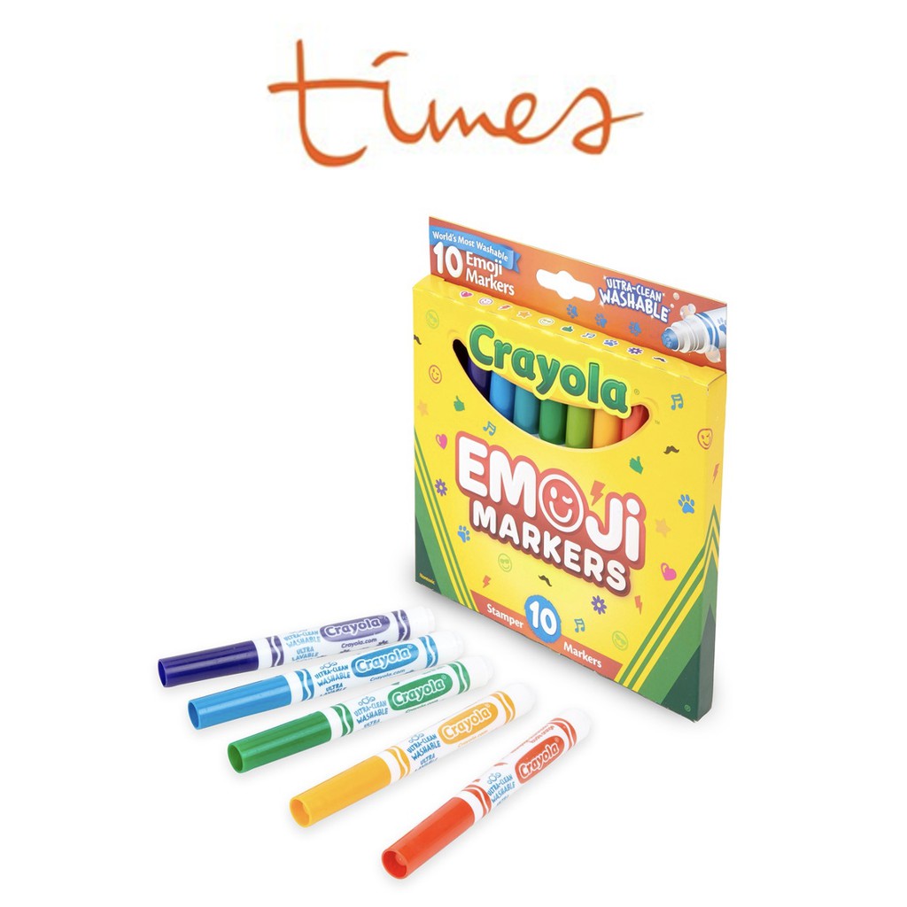 Crayola 10 Colour Ultra Clean Washable Stamper Markers Shopee Malaysia