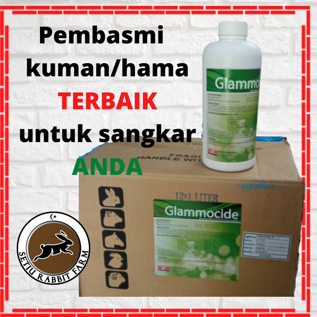 Buy Pembasmi kuman sangkar reban GLAMMOCIDE Pet Disinfectant cage 