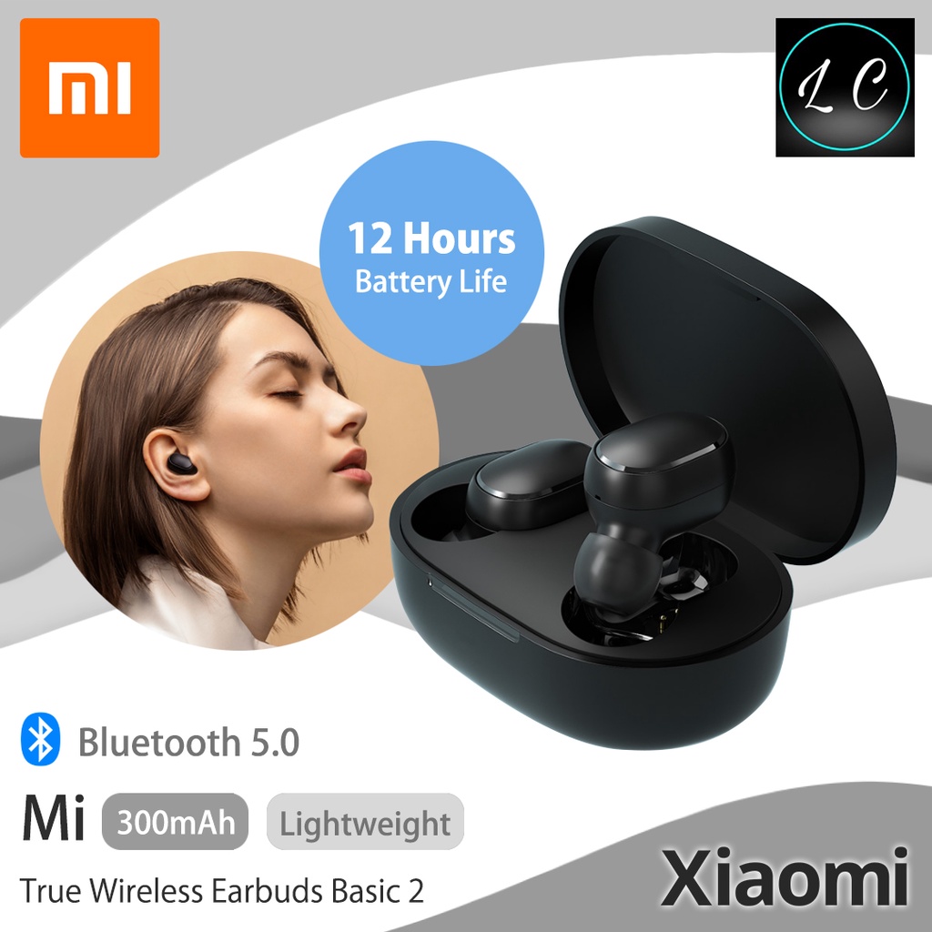 Xiaomi Original Mi True Wireless Earbuds Basic 2 12-hour-long battery life / Bluetooth 5.0 - Malaysia Warranty