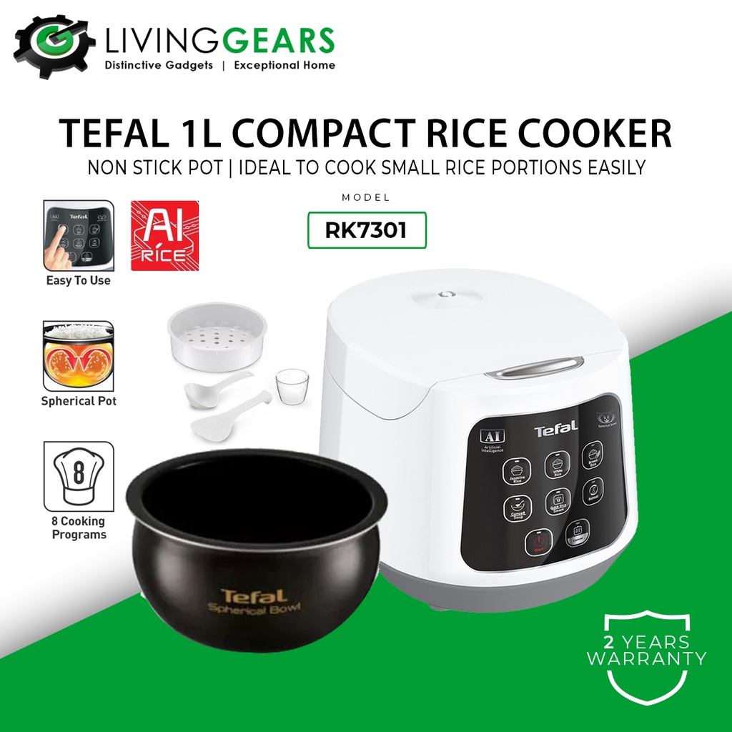 TEFAL EASY RICE COMPACT 600W 5.5 CUPS SPHERICAL NON STICK POT RICE