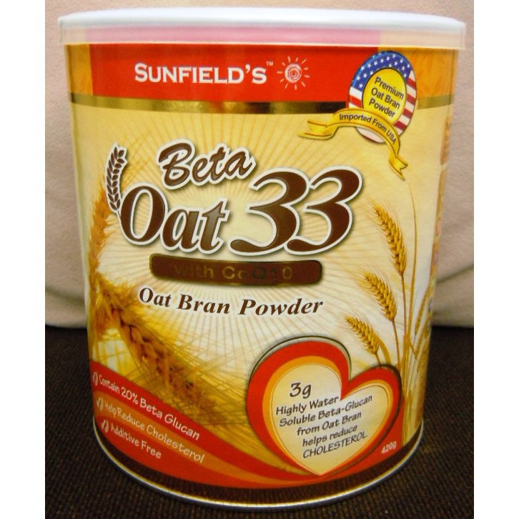 [+50%] Sunfield's Beta Oat 33 with CoQ10 Oat Bran Powder (420g + 210g