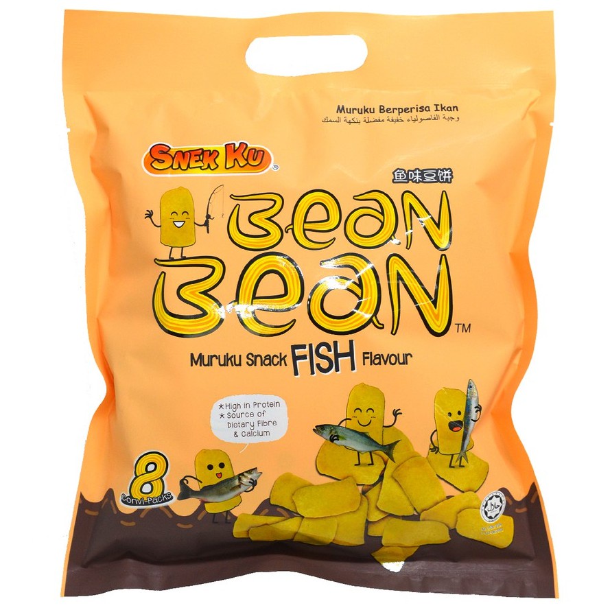 Snek Ku Bean Bean Muruku Snack Fish Flavour (14 g X 8) Shopee Malaysia