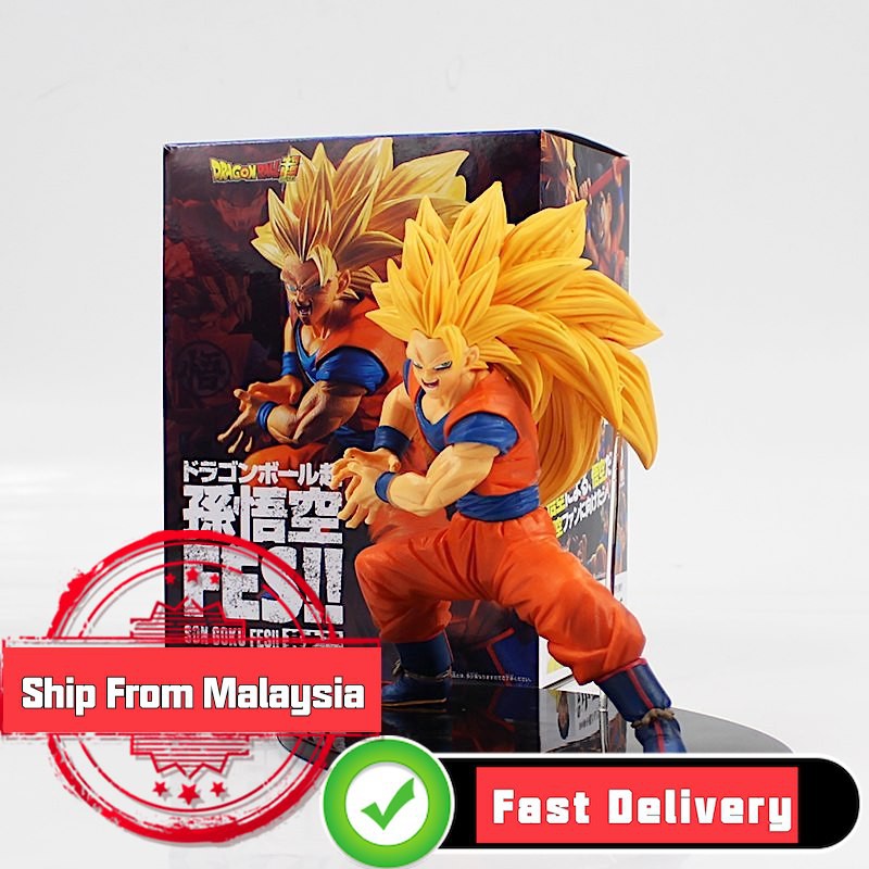 Anime Dragon Ball Z Super Saiyan Son Goku 3 PVC Action Figure Collectible Toy
