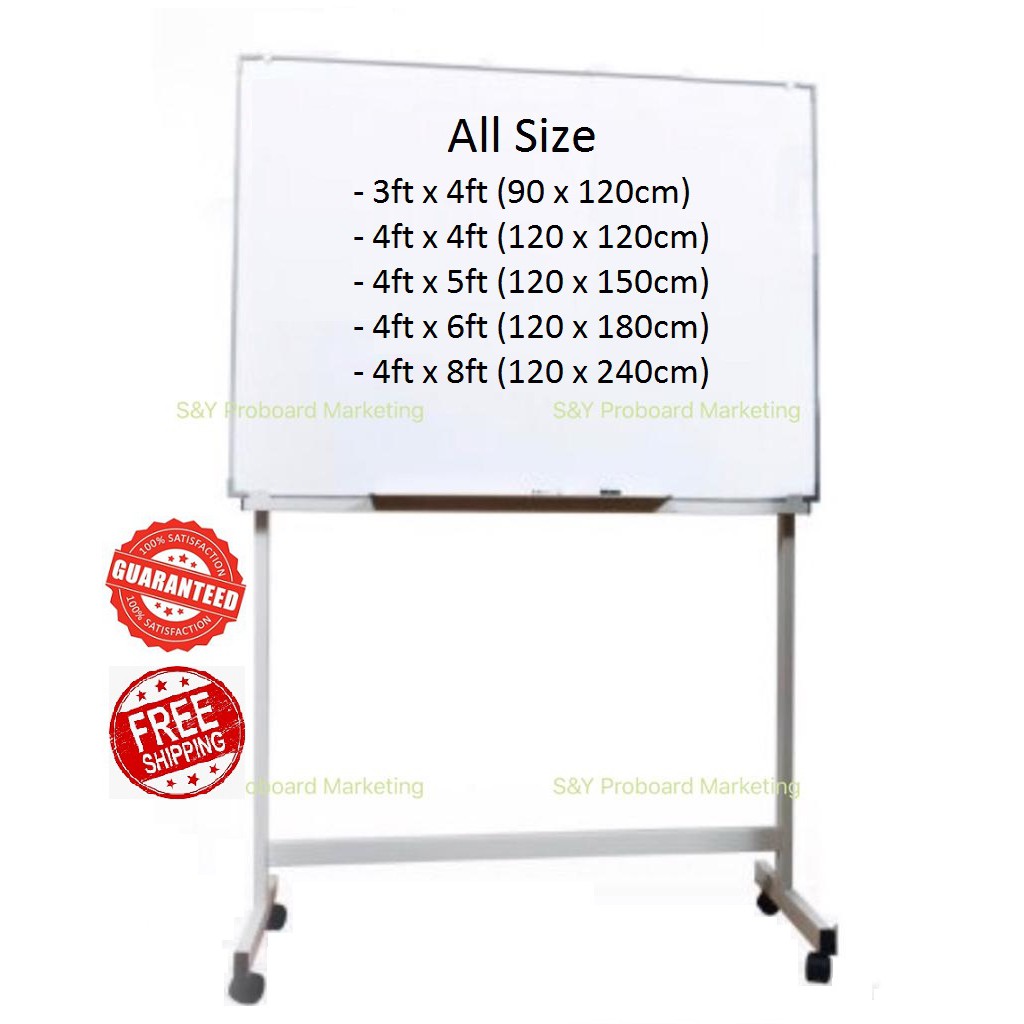 Whiteboard With Stand All Size 3x4 4x4 4x5 4x6 4x8 Magnetic White Board ...