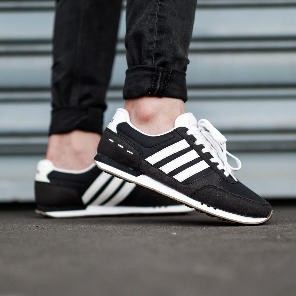 adidas neo city racer black white