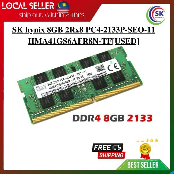 SK hynix 8GB 2Rx8 PC4-2133P-SEO-11 HMA41GS6AFR8N-TF[USED] | Shopee Malaysia