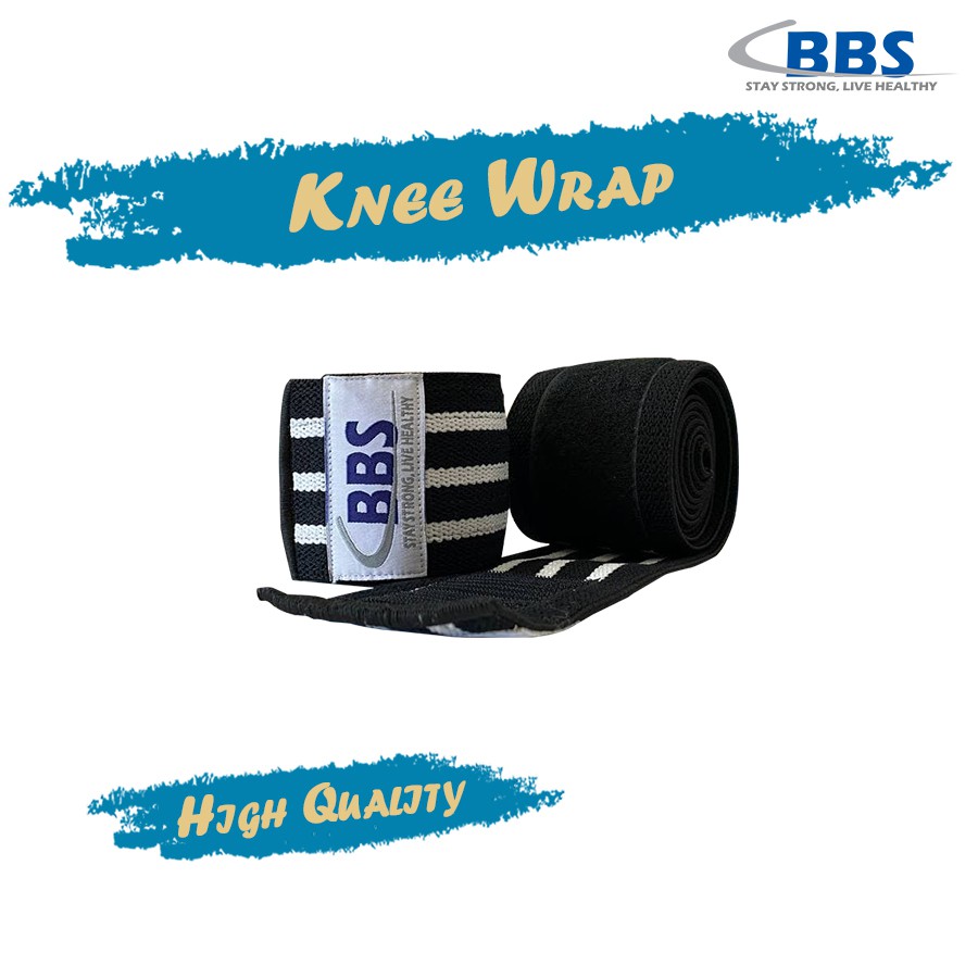 BBS Series Knee Wrap - Weight Lifting, Original Ready Stock, Imported, Gym Gear, Sports, Fitness, Workout Support, Thick