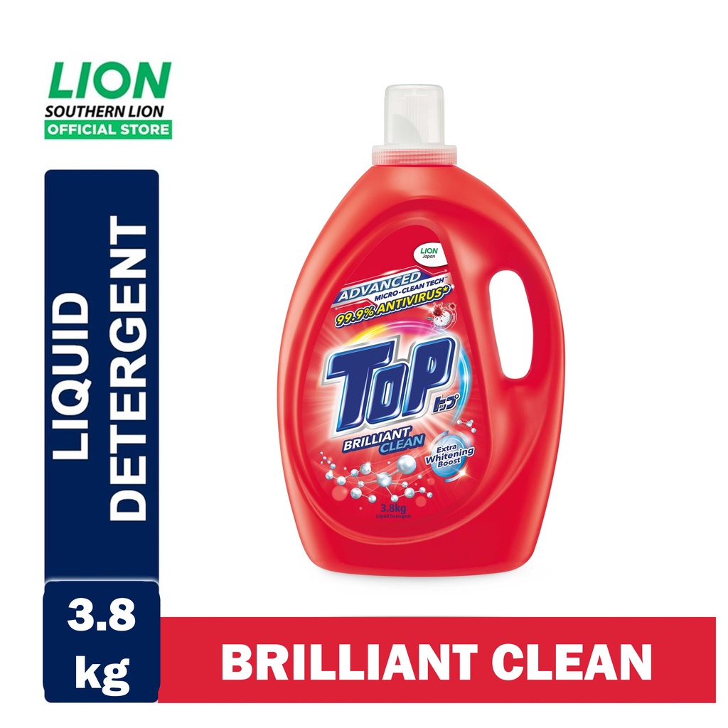 [3.3] TOP Liquid Laundry Detergent Brilliant Clean (3.8kg) Shopee