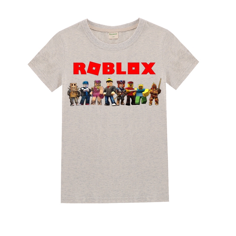 Z H Cartoon Print Cotton T Shirt Roblox Children S Clothing Shopee Malaysia - car shirt roblox