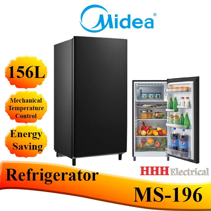 Midea Refrigerator Peti Sejuk 1 Door Ms 196 Black Colour Shopee Malaysia