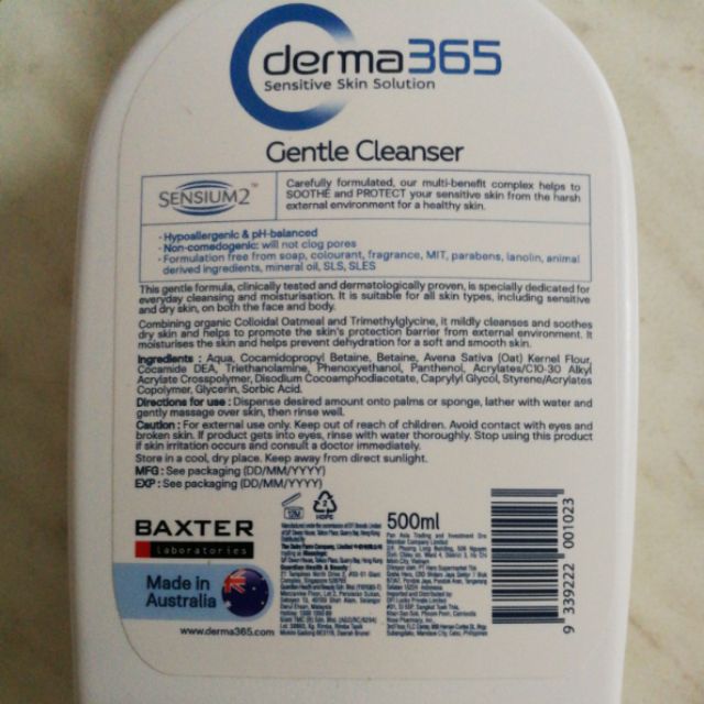 derma 365 cleanser