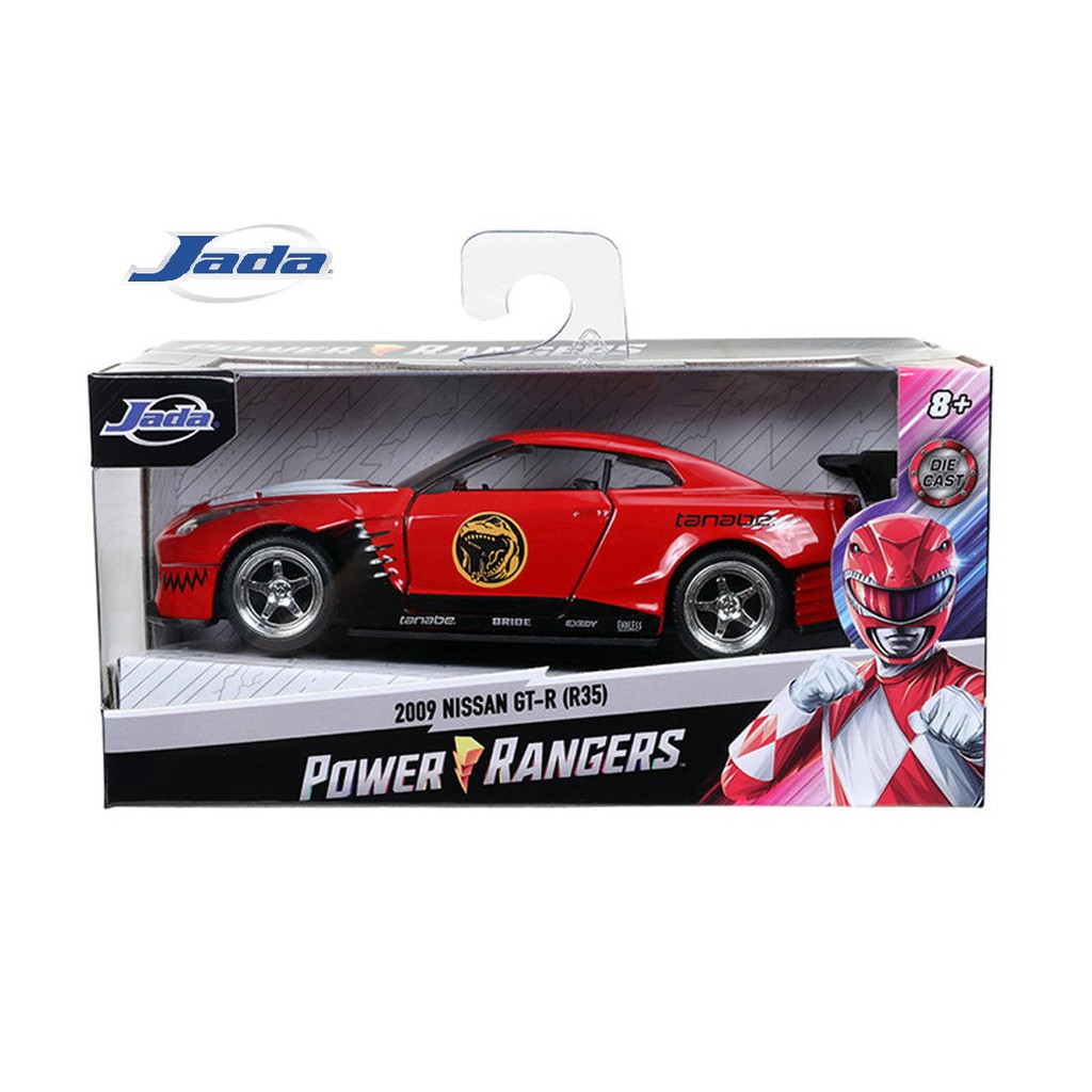 JADA 1:32 METAL DIE CAST POWER RANGERS 2009 NISSAN GT-R R35 CAR (RED) MODEL COLLECTION 31827