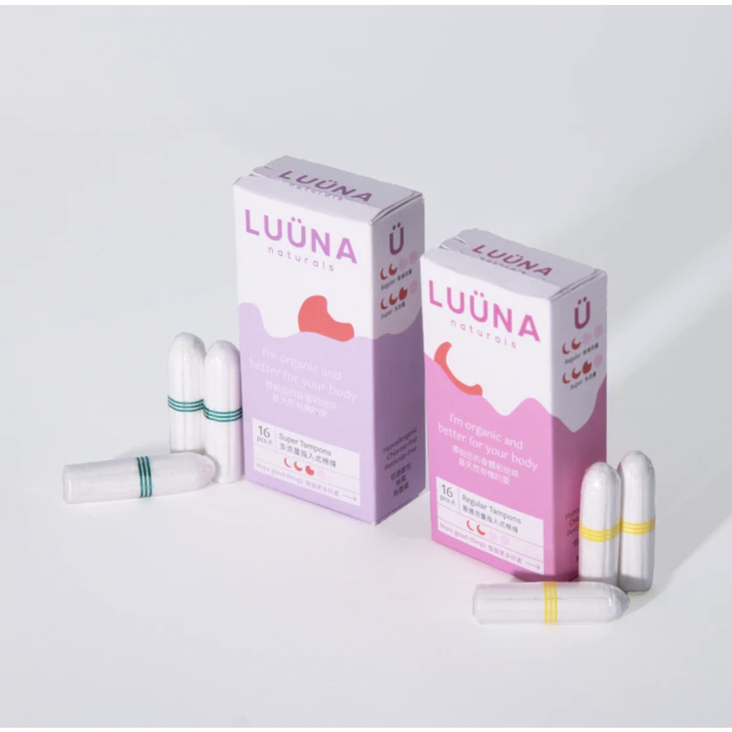 Luuna Organic Cotton Super regular Female Comfort Tampon 16 pcs 8 pcs Tampons for ACTIVE WOMEN