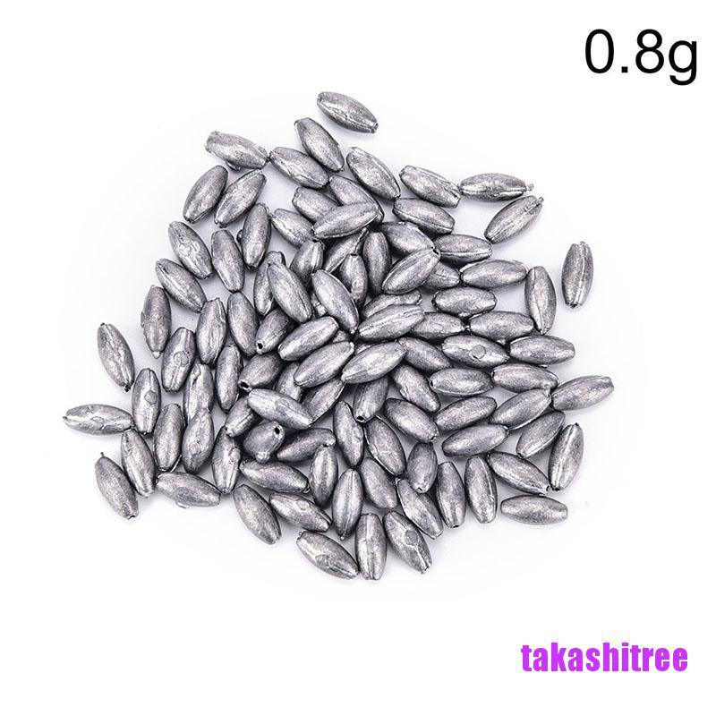 Multi Purpose *takashitree* 100pcs olive shape lead sinkers pure making fishing Durable Have - Image 2