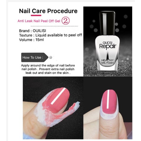 Nail Liquid Latex Tape Easy to Clean Nail Polish Finger Skin White Peel Off  Top Coat Base Coat 15ml | Shopee Malaysia