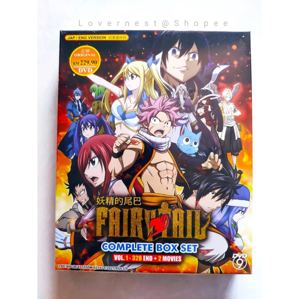 Buy Anime Dvd Fairy Tail 妖精的尾巴complete Box Set Vol 1 328 End 2 Movies Seetracker Malaysia